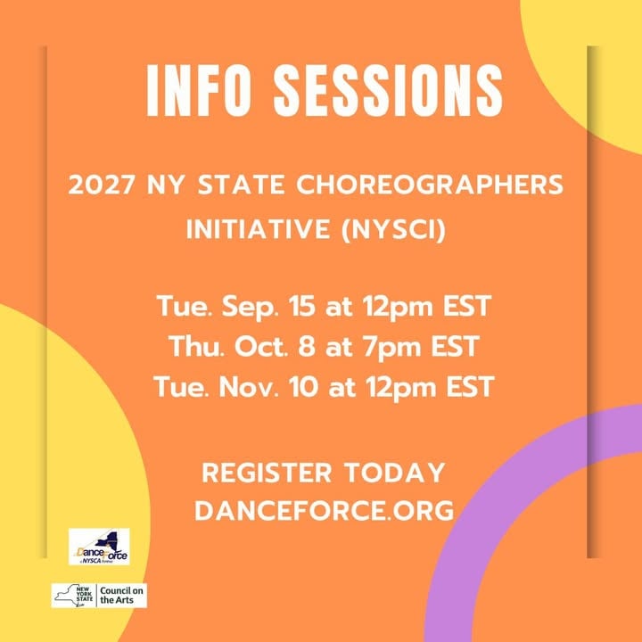 Applications for the 2027 NY State Choreographers Initiative are open! Sign up for an info…